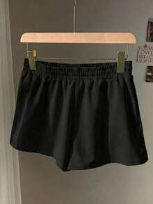 Comfortcana 女士休闲宽松黑色中腰印花短裤，大码可选，适合音乐节 - 彩色 - 查看 5