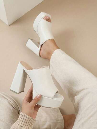 Sandalias mujer negras plataforma elegantes alta tacón ancho destalonadas elegantes moda cómoda fiesta casual verano diseño moderno slip on versátiles calzado femenino básico