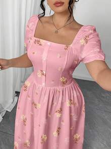 Elenzga Đầm dạ hội mùa hè lãng mạn, thanh lịch, cỡ lớn dành cho kỳ nghỉ. - Hồng - Xem 3