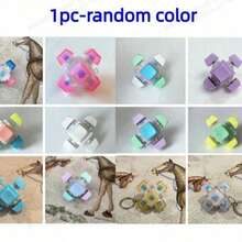 Stress Relieving Toy Keyboard Clicker, Cube Shaped Mechanical Keyboard, Stress Relieving Adult Gift, Relieving Stress And Killing Time (Chain Color And Style Random) - Multicolor - View 14