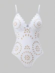 Swim Oasis 26SS 春夏度假沙滩成熟优雅波西米亚风露背配套半身泳衣套装 - 白色 - 查看 5