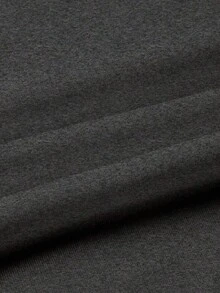 SHEIN CURVE+ Ultra-Large Women's Casual, Colorful Letters And Coffee Pattern Round-Necked Short-Sleeved T-Shirt, Simple Design, Comfortable Pattern Short-Sleeved T-Shirts. - Dark Grey - View 4