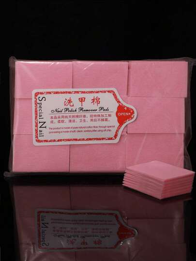 超值装 540 片装卸甲棉片，无绒柔软高吸水性一次性湿巾，适用于亚克力凝胶美甲、美甲美足沙龙及家庭使用