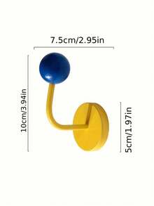 1PC Colorful Creative No Drill Strong Traceless Decorative Magnetic Adhesive Hook For Kitchen Bathroom Entry Door Refrigerator Utility Hooks Home Organization Storage Multi Purpose Removable - Multicolor - View 13
