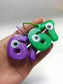 POKOJA LAND POKOJA LAND 67 Partner Keychain With Vivid Eyes | Durable Plastic, Multi-Color Options, Fun Design, Fine Carving, Snap Hook Closure, Suitable For Bags, Backpacks, Or Display Birthday Gifts Spring To Summer - Multicolor - View 15