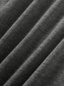 Resyla 女士圆领字母印花休闲百搭日常短袖T恤 - 灰色 - 查看 5