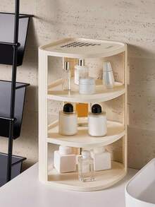 [Scandinavian INS Style] Multi-Layer Plastic Cream-Color Shoe Rack For Home Space Saving | Narrow Triangle Stackable Shoe Organizer Shelf For Entryway, Corners, Dorms | Bookshelf + Cosmetics & Kitchen Supplies Display Rack (Suitable For Small Spaces/Hallways/Foyers, With Adjustable Layers) - Multicolor - View 6