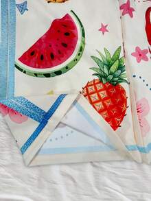 Vaclyn Women's Casual Vacation Style Fruit Print Elastic Waist Pants - Multicolor - View 5