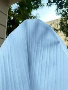 GalTyme Conjunto de 2 piezas de top de tirantes de cuello redondo azul claro y falda midi, talla grande - Celeste - Ver 6