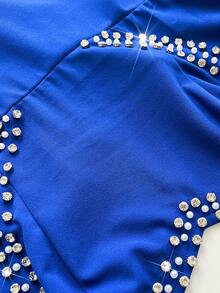 Viva Relle 大码女士优雅浪漫无袖珍珠装饰飘逸连衣裙，适合派对、婚礼宾客、活动等场合。蓝色长裙、蓝色晚礼服、女士蓝色礼服、皇家蓝正式礼服、钴蓝色礼服、舞会礼服、女士舞会礼服、舞会礼服、晚礼服、大码舞会礼服、女士正式招待会礼服、女士礼服、正式服装、女士派对礼服、女士连衣裙、优雅经典惊艳礼服 - 寶藍色 - 查看 7