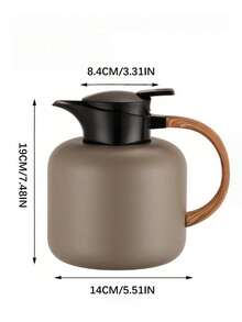 1 Set Of 1 Piece 2.0l 304 Stainless Steel Vacuum Pot Water Bottle,Camping,Coffee Cup Suitable For Family Use Commercial Gifts Office - Grey - View 6