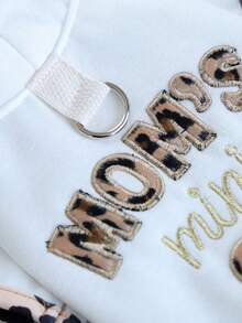 PETSIN 一件猫狗通用服装，绣有“我爱妈妈”字样的连帽衫，充满爱意，宠物休闲上衣 - 白色 - 查看 7