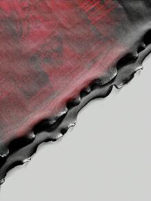 ROMWE Áo kiểu Gothic tối tăm bí ẩn, nhà thờ tôn giáo thời Trung cổ, chất liệu lưới, gợi cảm, lấy cảm hứng từ Đức Mẹ Đồng Trinh, hình con dơi, dành cho phụ nữ. - màu đen - Xem 4