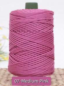 1 cuộn dây thừng xoắn bện nhiều màu, dây rỗng cho đồ thủ công DIY, túi thủ công, phụ kiện thắt lưng rút, dây sợi polypropylen trang trí, chỉ móc, chỉ túi móc tay, đệm, mũ, sợi polyamide màu trơn hiện đại DIY - Nhiều màu - Xem 13