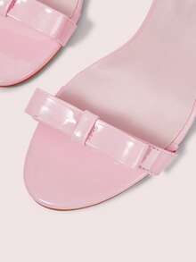 CUCCOO DOLLMOD Women's Bow Decor Buckle Design Fashionable Elegant High Heel Sandals Spring Shoes - Pink - View 9