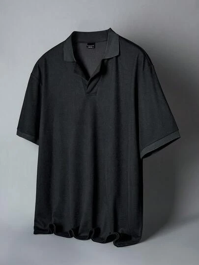 SUMWON Men's Casual Short Sleeve Polo Shirt With Collar And Button Placket For Spring Summer Everyday Wear