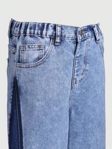 Quần jeans ống rộng dáng suông phong cách Y2K dành cho bé gái tuổi teen, rách gấu, đa năng cho trang phục thường ngày, đi chơi, dự tiệc, du lịch - Quần jeans nhiều túi thời trang cho kỳ nghỉ. - Nhiều màu - Xem 7