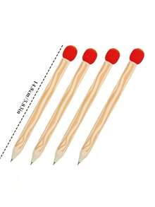 Joivida 2/4/6Pcs Creative Decompression Match Retractable Gel Pen | 0.5mm Black Double Bead, Quick-Drying Smooth Stable.Squeeze Head Stress Relief, Festive Gift For New Year BackSchool Birthday,Friends Family Lovers - multicolor - View 8