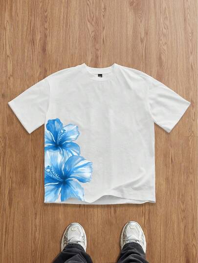 Manfinity Joysei 男士印花圆领短袖T恤，夏季度假