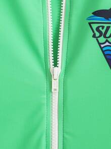 Bộ áo liền quần trẻ em trai in họa tiết kẻ caro, tay raglan, khóa kéo phía trước. - Nhiều màu - Xem 5