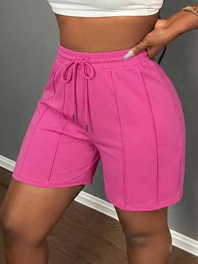 Slaydiva Quần lửng thể thao mùa hè, kiểu xếp ly phía trước, quần đạp xe, quần nỉ, màu xám nhạt dành cho nữ.