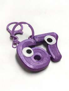 POKOJA LAND POKOJA LAND 67 Partner Keychain With Vivid Eyes | Durable Plastic, Multi-Color Options, Fun Design, Fine Carving, Snap Hook Closure, Suitable For Bags, Backpacks, Or Display Birthday Gifts Spring To Summer - Multicolor - View 8