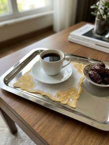 Cirelle Tấm lót bàn bằng vải lanh thêu - Tấm lót bàn đơn giản bằng vải chịu nhiệt và chống thấm nước, chống dầu mỡ và chống trượt. - Nhiều màu - Xem 7