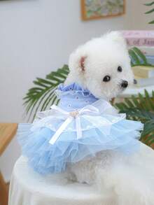 PETSIN 1 chiếc váy cho thú cưng, kiểu công chúa, chất liệu chiffon mềm mại, thích hợp cho mèo/chó mặc hàng ngày trong các đám cưới và tiệc tùng. - Nhiều màu - Xem 5