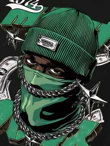 Manfinity LEGND Áo thun nam cỡ lớn in chữ và hình người, cổ tròn, tay ngắn, kiểu dáng thường ngày. - màu đen - Xem 5