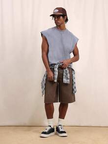 SUMWON Men Tank Tops - Light Grey - View 3