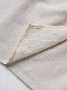 Franclia 女士常规梭织纹理面料半身裙，前中褶皱拼接，系带腰身 - 杏色 - 查看 8