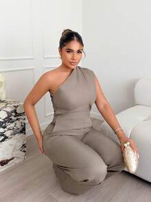 Maria Perezxox 1 bộ đồ liền quần màu trơn thường ngày/đi làm, mùa hè - màu xanh lá - Xem 3