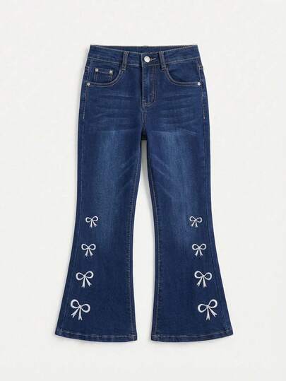 Pantalon acampanado para niña con corte moderno