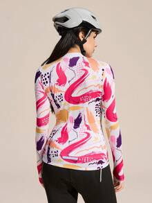 Exploreva Women's Long Sleeve Cycling Jersey - Multicolor - View 5