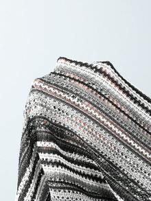 Swim Chiccia Women's Striped Swimsuit Set For Beach Vacation - Silver - View 3