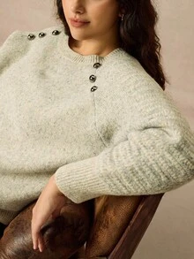 Juhart Women's Solid Color Casual Everyday Pullover Sweater Winter Fall Autumn - Khaki - View 6