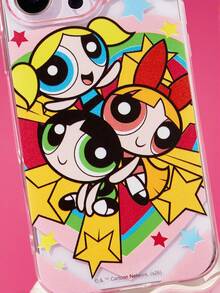 THE POWERPUFF GIRLS X SHEIN 花朵、泡泡、绒毛图案彩绘时尚吊坠，搭配闪亮手机壳 - 彩色 - 查看 7