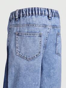 Quần jeans ống rộng dáng suông phong cách Y2K dành cho bé gái tuổi teen, rách gấu, đa năng cho trang phục thường ngày, đi chơi, dự tiệc, du lịch - Quần jeans nhiều túi thời trang cho kỳ nghỉ. - Nhiều màu - Xem 8
