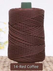 1 cuộn dây thừng xoắn bện nhiều màu, dây rỗng cho đồ thủ công DIY, túi thủ công, phụ kiện thắt lưng rút, dây sợi polypropylen trang trí, chỉ móc, chỉ túi móc tay, đệm, mũ, sợi polyamide màu trơn hiện đại DIY - Nhiều màu - Xem 25