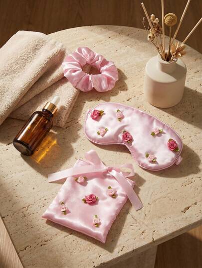 三件套眼罩，全遮光旅行眼罩，透气舒适