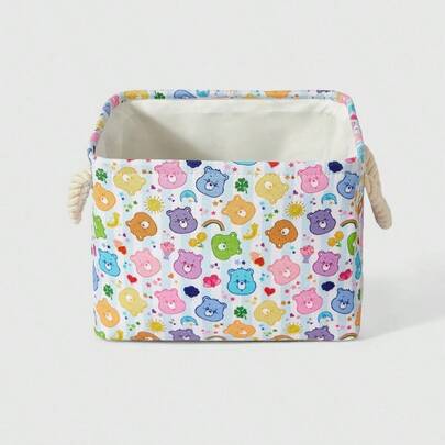 ROMWE X Care Bears Giỏ đựng đồ giặt dày dặn họa tiết gấu hoạt hình