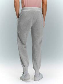 Driftmere 男士纯色斜口袋抽绳腰裤，适合秋季 - 淺灰色 - 查看 2