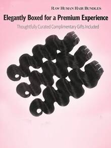 14-28Inch Luxury Body Wave Human Hair Bundles Virgin Hair Extension 18 18 18 High Grade Real Double Weft Hair 3pcs Weave High Gloss Long Lifespan Hair Daily & Salon Quality Use Soft & Silky Premium Invisible Hair Extensions - Natural Black - View 3