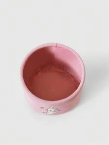ROMWE Kawaii Giỏ đựng đồ di động dung tích lớn họa tiết thỏ hoạt hình dễ thương - Thỏ hồng - Xem 3