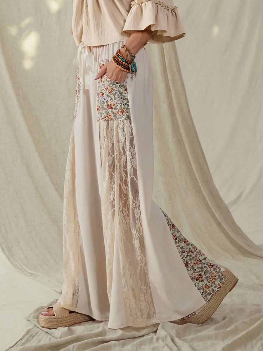 Wildy Phong cách lễ hội âm nhạc Boho, trang phục thường ngày kiểu miền Tây, chất liệu ren và hoa, phối hợp nhiều mảnh, dành cho nữ mùa xuân/hè. Quần ống rộng thoải mái, thích hợp mặc hàng ngày, đi làm, đi nghỉ mát, bộ đồ Boho cho nữ, trang phục đi biển, trang phục mùa hè cho nữ, quần áo lấy cảm hứng từ Free People.