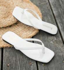 Set 750 Flat Crow's Foot Sandals Square Tip - blanco - View 6