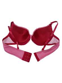 2 Pzs Sostén Push-Up B Cup Sin Costuras con Diseño de Rayas, Sujetadores de Diseño Cómodos y Deportivos, para Tallas Grandes y Pequeñas,Colores Aleatorios - PB862-2Pzs - Ver 5