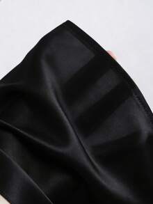 Airaco Camisa casual suelta de mujer con un solo abotonado y elegante ribete - Negro - Ver 6