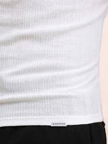 SUMWON Men's Ribbed Tank Top Sleeveless Crew Neck Summer Casual Undershirt Basic Solid Color Comfortable Fit Everyday Wear - White - View 5