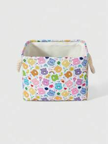 ROMWE X Care Bears Cartoon Bear Pattern Thickened Storage Laundry Basket - Colored Bear - View 1
